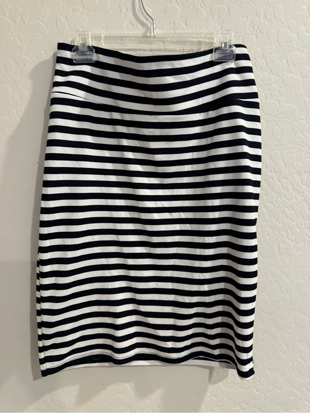 LuLaRoe Black and White Striped Pencil Skirt